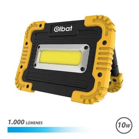 Elbat Focus LED ricaricabile 10W - 1000 luned - Luce fredda 6500K - Batteria 4400MAH - Autonomia da 5 a 6 ore