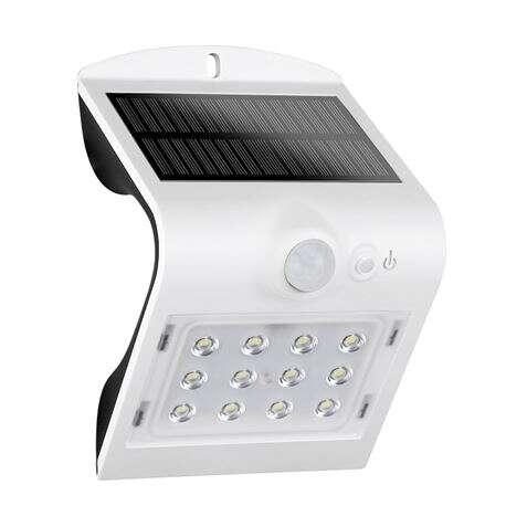 Elbat Applique LED Solare - 1.5W - 220LM - Doppia illuminazione - Bianco