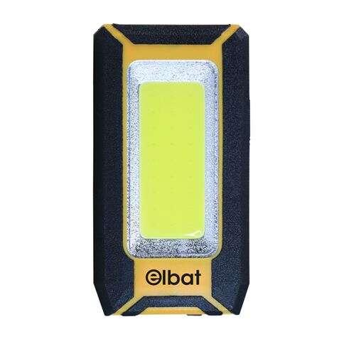 Torcia LED ricaricabile Elbat - Gancio e magnete - Cob 8W 500LM - Colore nero