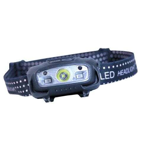 Torcia frontale Elbat LED da testa 220LM - Rilevamento mano - Resistente all'acqua - Leggera - Colore nero