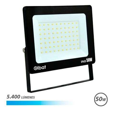 Faretto LED Elbat 50W - Potenza 50W - Lumen 5400 - 6.500K Luce Fredda - 30.000 - 50.000 Grandezza naturale - Angolo 120 - Prote