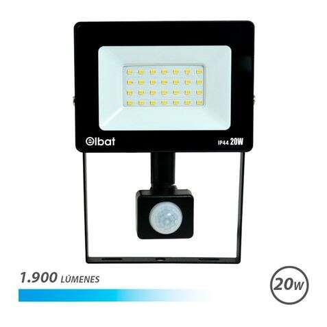 Elbat LED Faretto con Sensore di Movimento - Potenza 20W - Lumen 1900 - Luminosit 6.500K - Durata 30.000 - 50.000 ore - Angolo