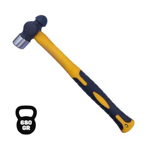 Martello a sfera Blim - Peso 680 Gr - Testa in forgiato acciaio - Manico in fibra di vetro - Colore Nero