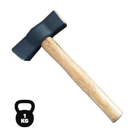 Blim carpentiere Martello - Testa in acciaio al carbonio forgiato da 1 Kg - Piano funzionante temperato - Manico in legno - Man