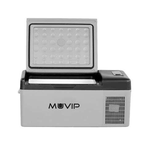 Muvip Frigo Portatile con Compressore 15L Bluetooth USB - Temperatura -20/20 - Connessione 12/24/220V - Consumo 45W - Protezion