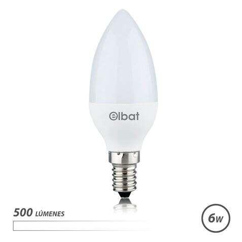 Lampada LED Elbat - Potenza 6W - Lumen 500 - Tipo Luce Luce Bianca 4000K - Attacco E14 - Angolo 180 - Dimensioni 37X100mm - 30.