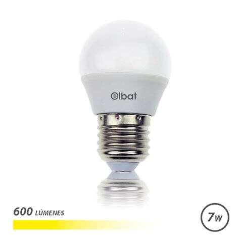 Lampada LED Elbat - Potenza: 7W - Lumen: 600 - Tipo Luce: Luce Calda 3000K - Attacco: E27 - Angolo: 220º - Dimensioni: 45X78mm