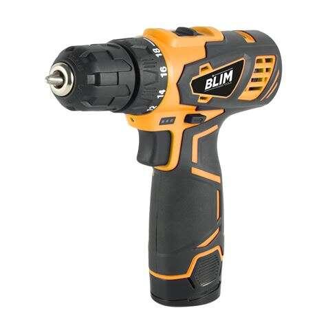 Trapano Avvitatore Blim - 10mm - Impugnatura ergonomica - Batteria 12V - 15 Ah - Caricabatterie - Display e Luce LED - 2 Veloci