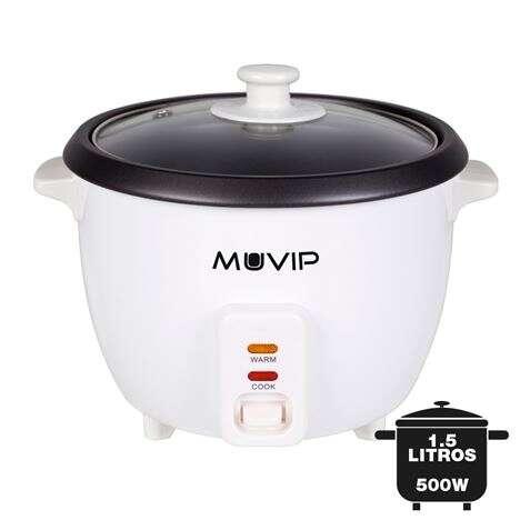 Cuociriso Muvip - Capacit 15 Litri - Potenza 500W - Sistema di Cottura e Riscaldamento - Contenitore Interno in Alluminio Anti