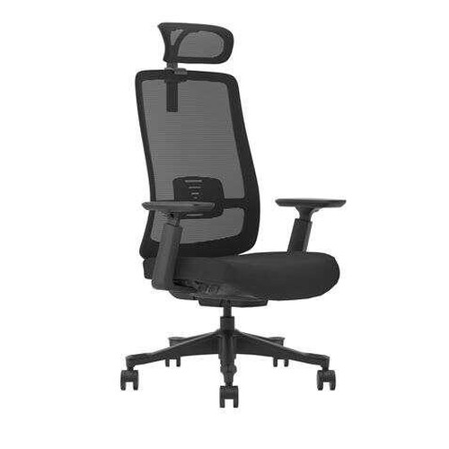 Sedia ergonomica regolabile Cromad - Poggiatesta regolabile - Supporto lombare regolabile - Bracciolo 3D - Sedile in schiuma di