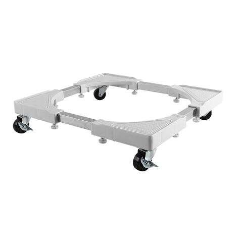 Supporto/Base Regolabile Cromad con Ruote per Frigorifero e Lavatrice - Colore Bianco