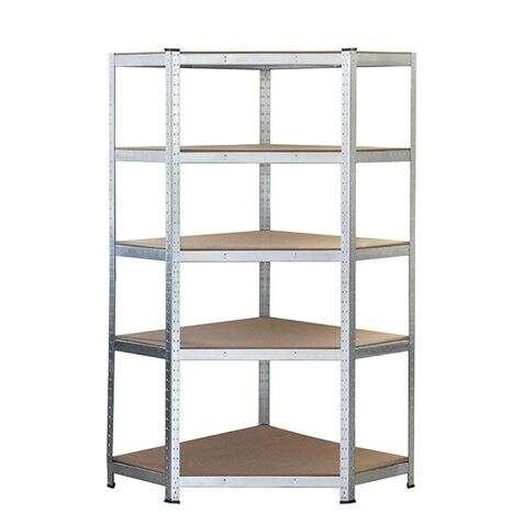 Scaffale Zincato Blim - 180x90x40x90cm - 5 Ripiani Regolabili - Portata 175kg per ripiano - Spessore Acciaio 0,62mm - Ripiani i