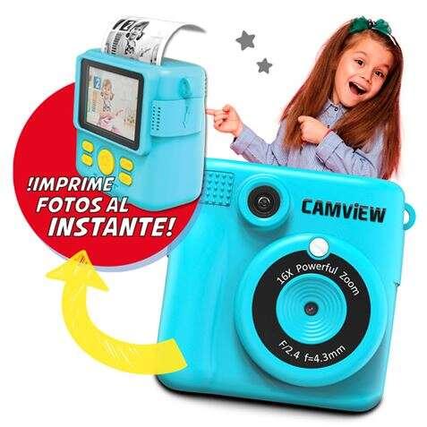 Camview Creative Instant Camera - Stampa istantanea - Filtri e cornici - Giochi - Schermo LED da 24" - Supporta memoria MicroSD