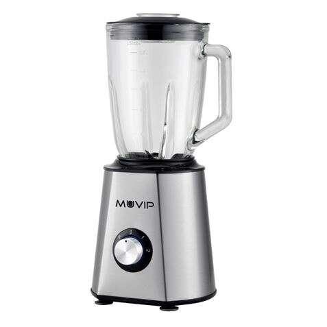 Muvip Tazza in Vetro per Frullatore Inossidabile 1500W 15 Litri