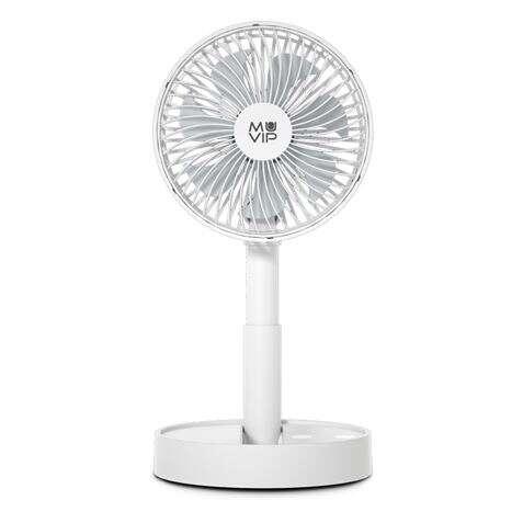 Ventilatore da Tavolo Pieghevole Portatile Muvip 5W Diametro 15cm - 4 Velocit - Angolo Regolabile fino a 90 - Autonomia fino a