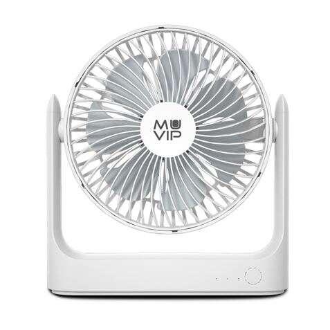 Ventilatore portatile da tavolo Muvip 55W Diametro 18 cm - 3 velocit - Angolo regolabile fino a 360 - Autonomia fino a 15 ore