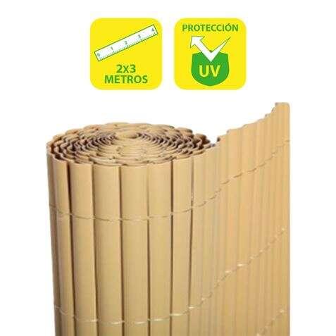 Ostacolo in plastica a doppia faccia SunGarden 2x3 m - Colore marrone chiaro
