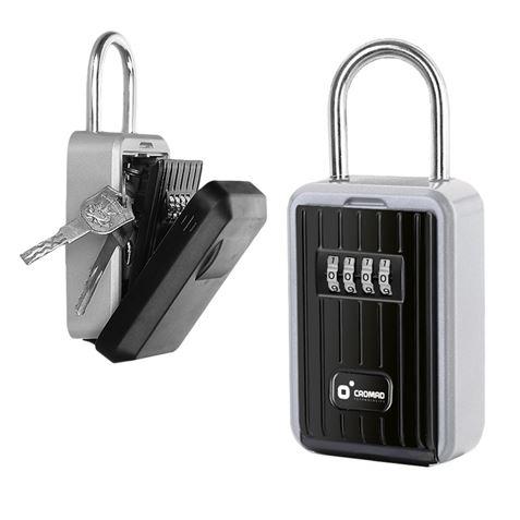 Casella di sicurezza Chromad per chiavi - combinazione personalizzabile di 4 cifre - gancio