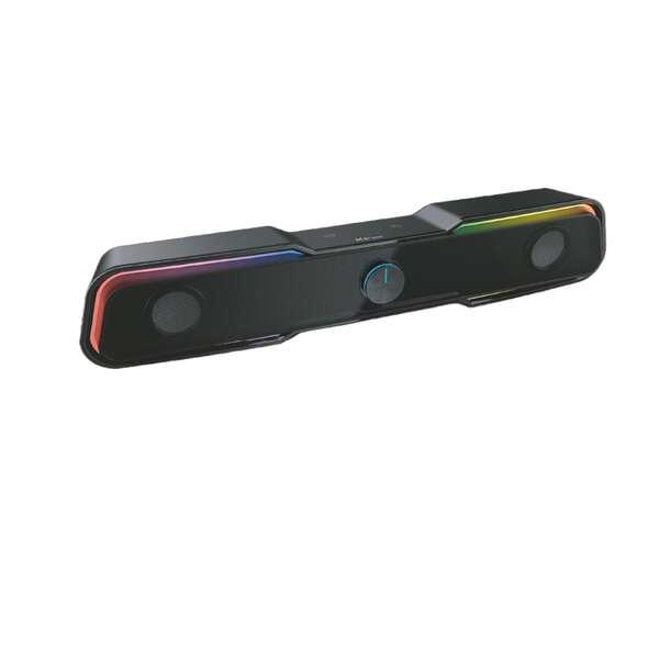 3GO DROXIO Nesye Sound Bar 2.0 10w - Illuminazione RGB - Bluetooth 5.0 jack 35 mm - USB cibo - cibo nero -
