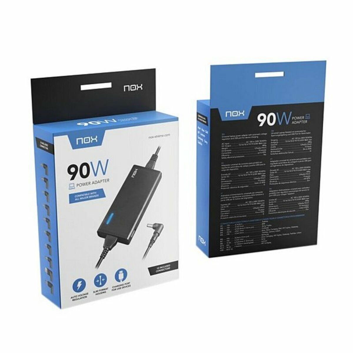 Caricatore universale automatico NOX per PORTIL 90W - USB - 10 adattatori - Tensione 15-20 V - Indicatore LED