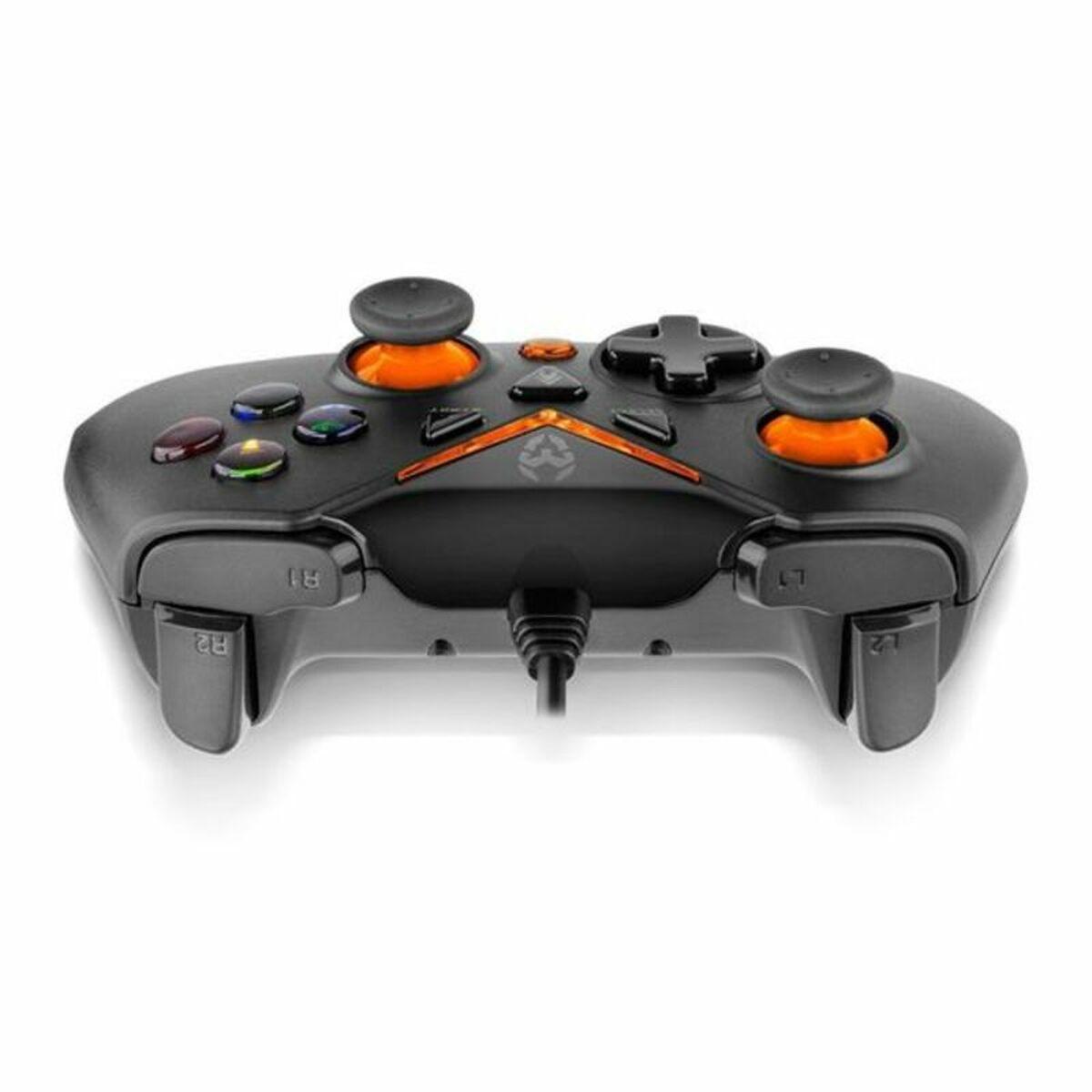 Controllo chiave KROM/Gampad USB - 12 pulsanti - Retroilumination - Vibrazione - PC compatibile con PC, PS3 e Android - Cavo da