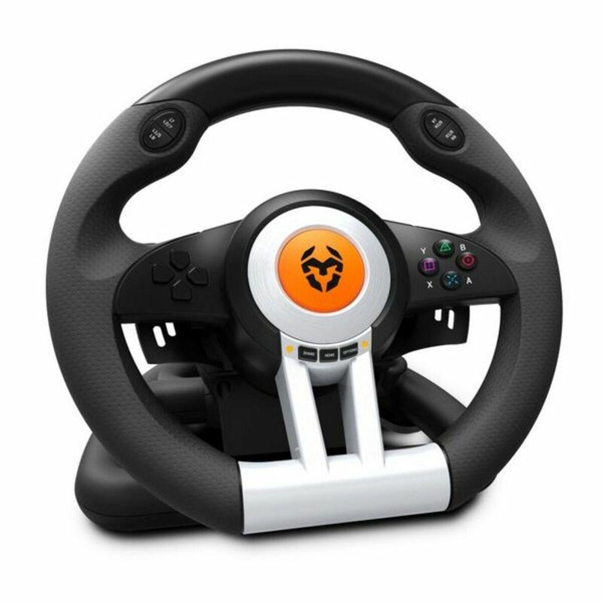 KROM K -Wheeling Flying Game and Pedals - Cambia Level - CAM FAETING - 8 pulsanti analogici e 4 digitali - Vibrazione - Compati