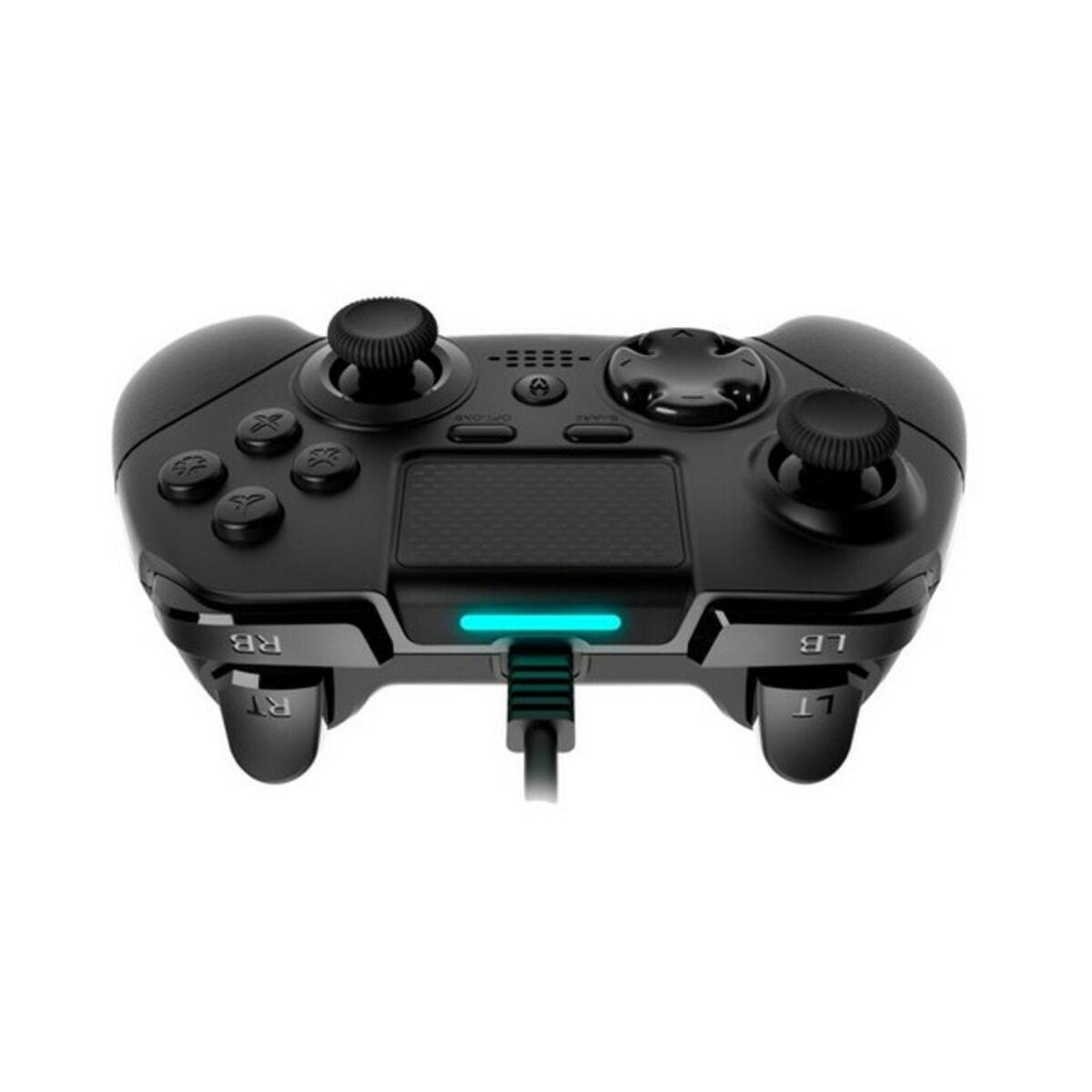 KROM Kaiser Control/GamePad USB - 12 pulsanti di risposta - Leve posteriori configurabili - PC compatibile con PC, PS3 e PS4 -