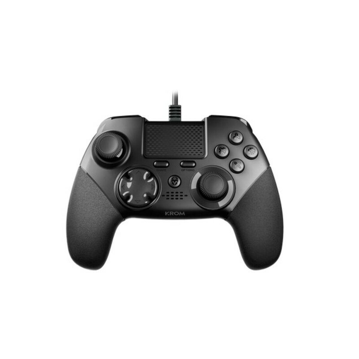 KROM Kaiser Control/GamePad USB - 12 pulsanti di risposta - Leve posteriori configurabili - PC compatibile con PC, PS3 e PS4 -