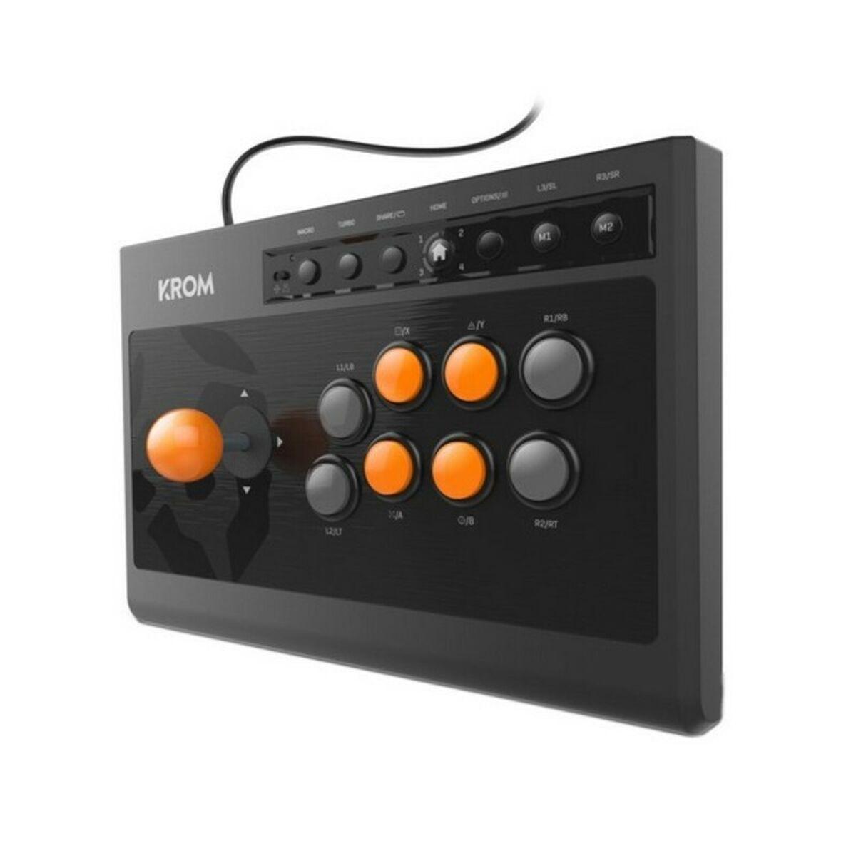 KROM KUMITE CONTROL/GamePad Arcade USB - Pulsanti joystick e meccanici - D -p o X/Y Input - Compatibile con PC, PS3, PS4 e Xbox