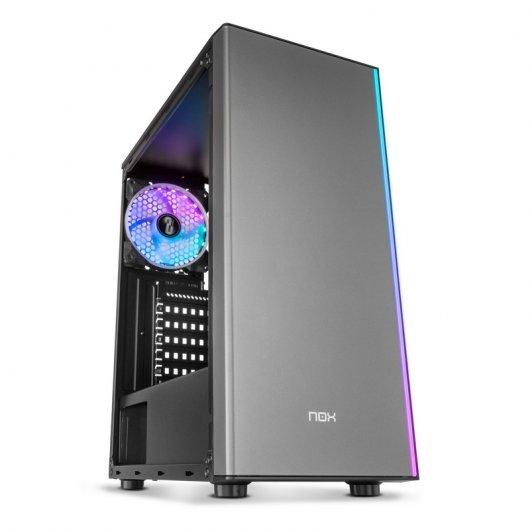NOX Infinity Omega Caja Semiterire ATX, Micro Atx e ITX - Laterale trasparente - illuminazione Argb - 2x SSD 2.5 - 2x HDD 3.5 -