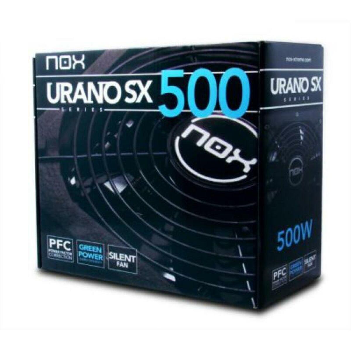 NOX Urano SX 500W Fonte alimentare 500W ATX 12V - passivitÃƒÂ  PFC - Efficienza dell'alimentazione verde - Ventola silenzio