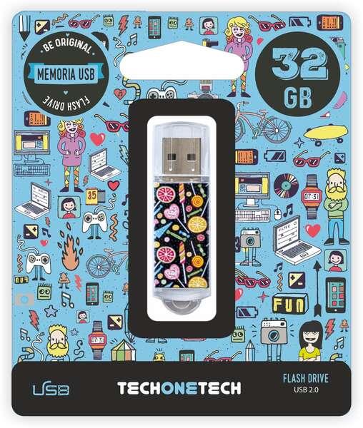 TechOnetech Candy Pop USB 2.0 32GB (Pendrive) Memoria
