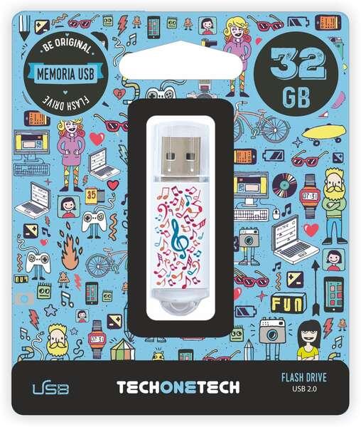 TechOnetech Music Dream USB 2.0 32GB (Pendrive) Memoria