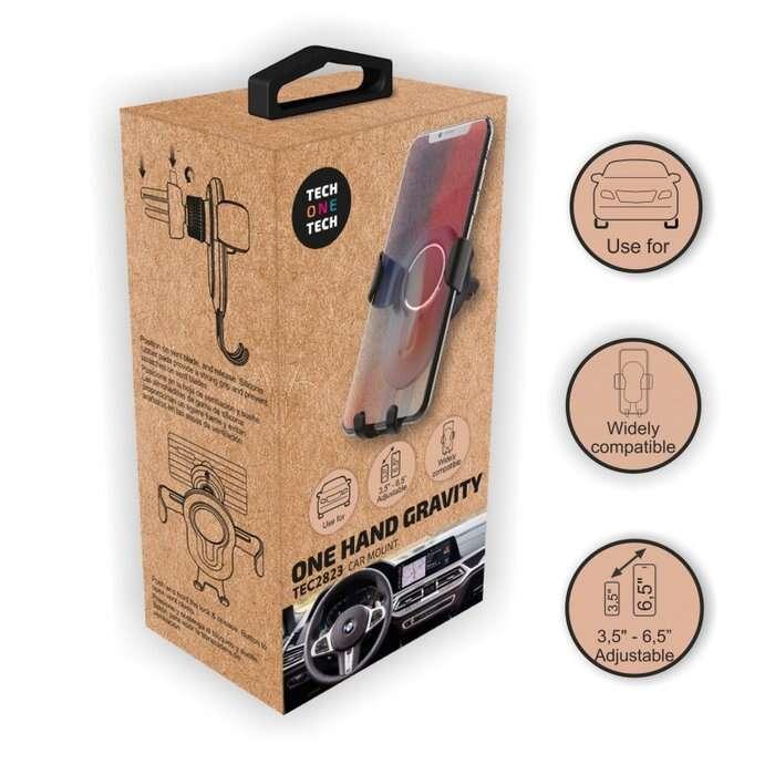 Supporto per smartphone TechOnetech per auto sottili fino a 65 per gravit - fissaggio dell'uscita de ventilazione