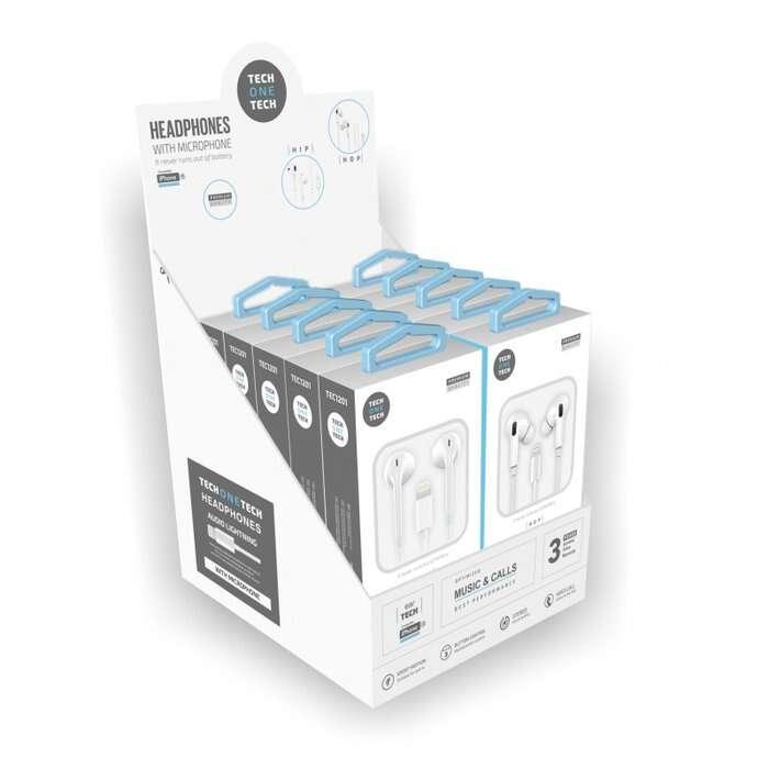 TechNetech Display TechOnech da 10 bracciali con connessione Lightning - 5x TEC1201 e 5x TEC1202 - Microfono integrato - Contro