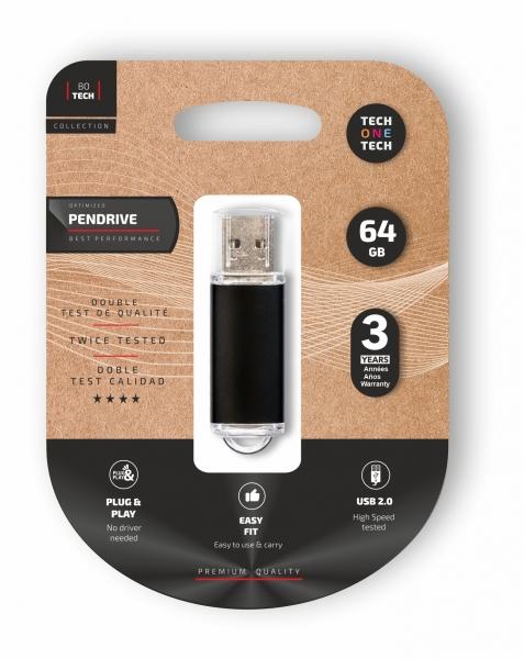 Memoria USB 2.0 di base 64 GB Caratteristiche -Capacità 64GB -Appendibile sì -Cordino no -Materiale metallo plastica -Colore