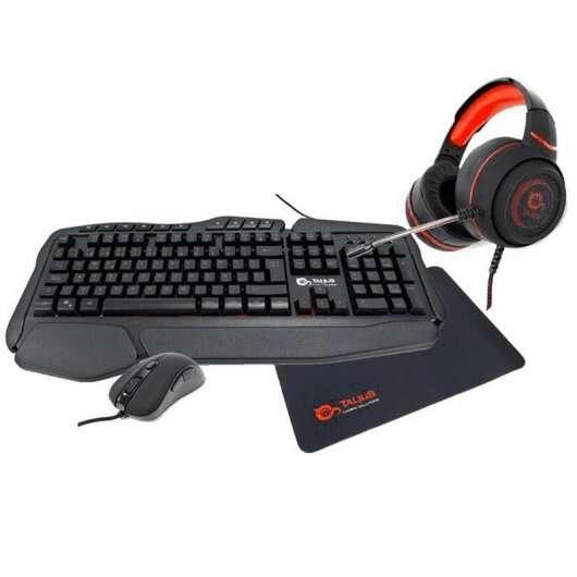 TALIUS Gaming kit V.2 Tastiera Mouse comprensivo di USB QWERTY Spanish Nero