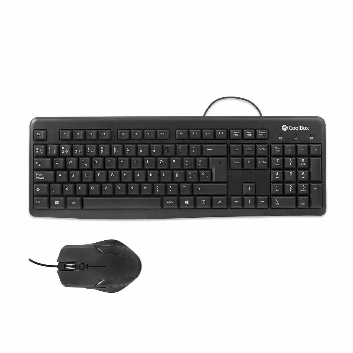 Kit tastiera + mouse USB cablato Coolbox