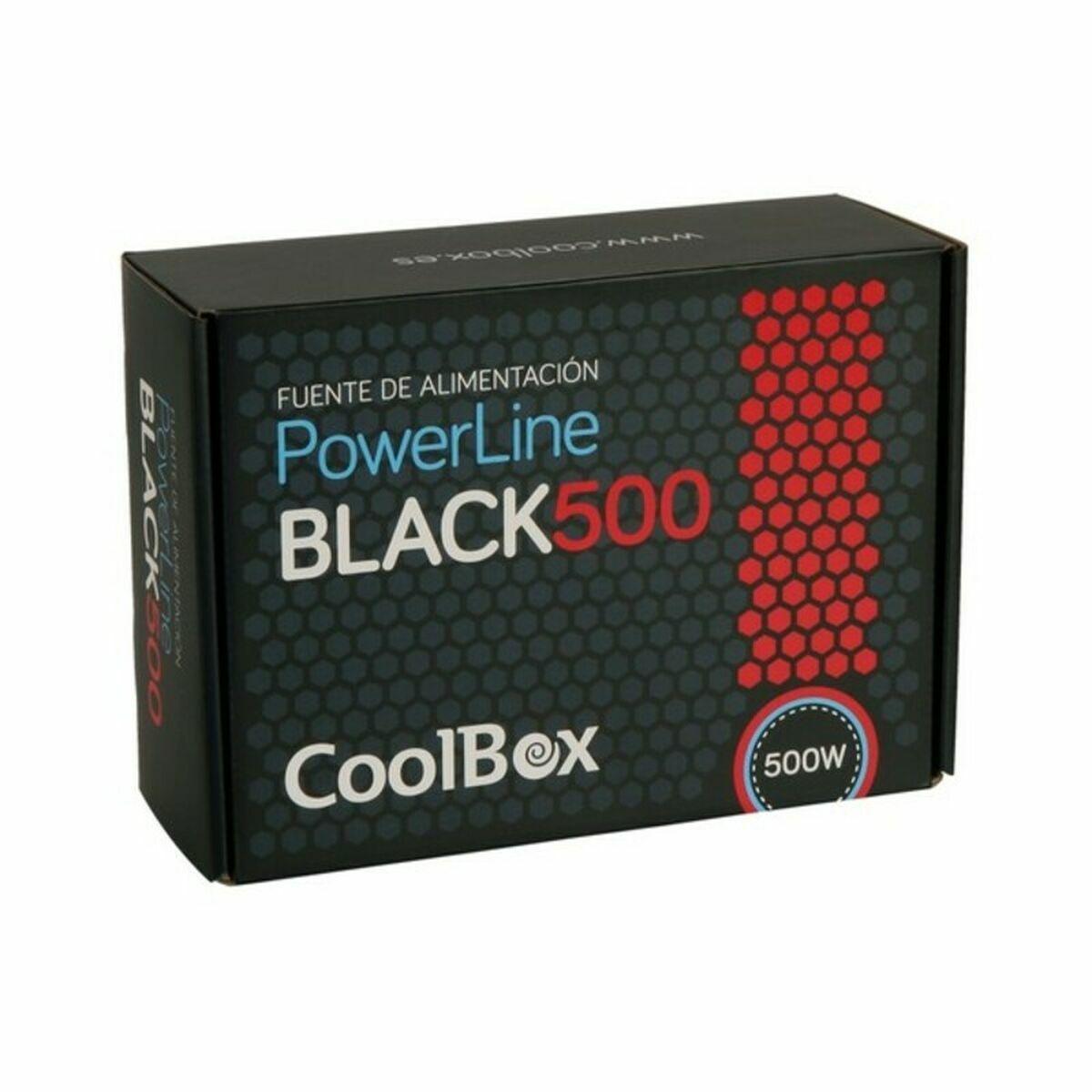 CoolBox Powerline Black 500 alimentatore per computer 500 W 20+4 pin ATX ATX Nero