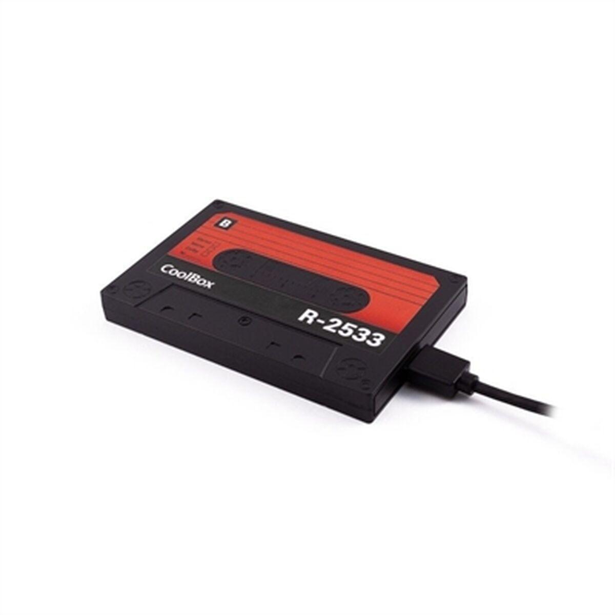 CoolBox SlimChase R-2533 Box esterno HDD/SSD Nero, Rosso 2.5"