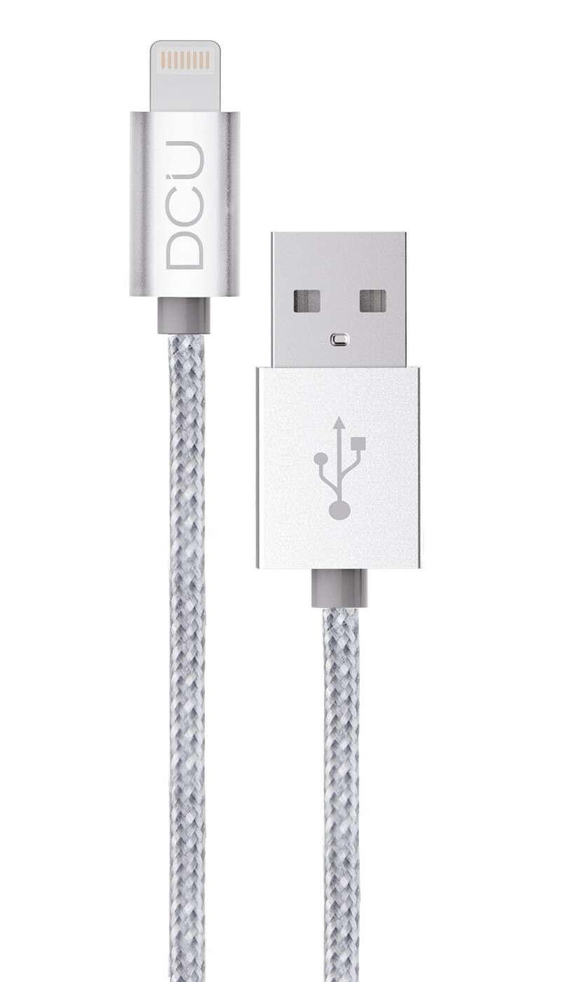 Cavo USB per Caricare Lightning iPhone DCU Argentato 1 m