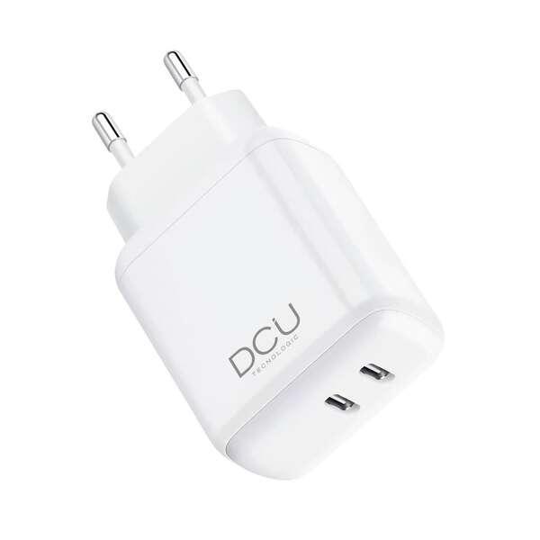 DCU Advance Tecnologic 37300725 Caricabatterie per dispositivi mobili Bianco Auto Interno (DUAL USB TYPE C PD 20W 20W - CHARGE
