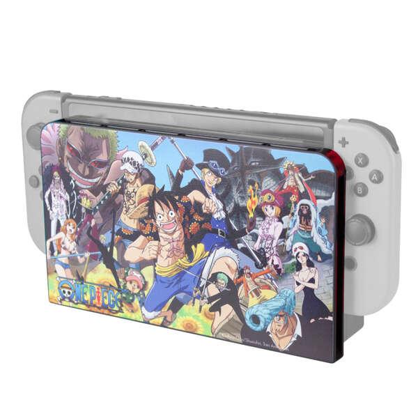 FR-TEC Custodia Protettiva One Piece Nintendo Switch One Piece Dressrosa - Protegge il Dock e Previene i Graffi - Include 6 Slo
