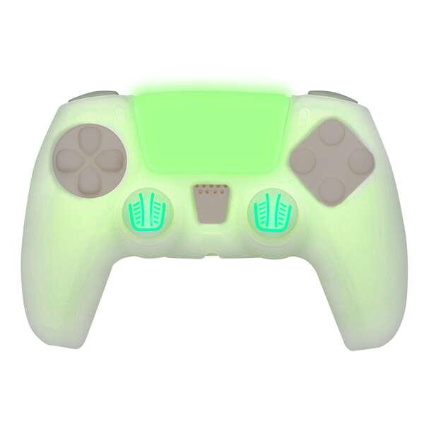 FR-TEC Custodia in Silicone Impugnature Protettive Kit Personalizzato Si Illumina al Buio per PS5 - Impugnature Protettive - M