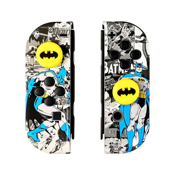 FR-TEC Combo Pack Batman Gusci rigidi protettivi per Joycons Nintendo Switch - Impugnature con logo Batman - Scatola da 16 gioc