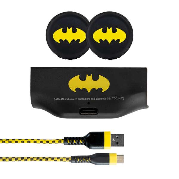 FR-TEC Pack Ricarica e Gioca Batman Xbox Series X/S - Impugnature con Logo Batman - Cavo USB-C Resistente e Colorato da 3m - Ba