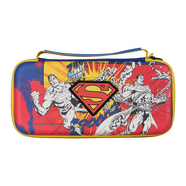 FR-TEC Borsa Premium Superman per Nintendo Switch - Compatibile con Tutti i Modelli - Custodia di Alta QualitÃƒÂ  con Suppo