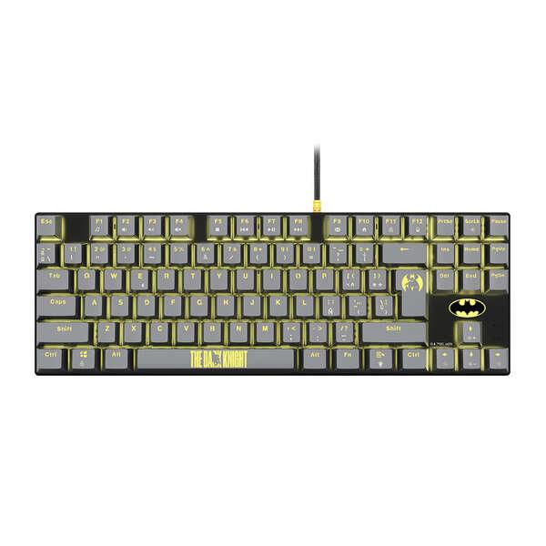 FR-TEC Tastiera da gioco meccanica TKL Batman - Retroilluminazione - Anti-Ghosting - Cavo intrecciato da 18 m - Compatibile con