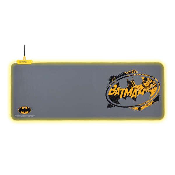 Tappetino per tastiera e mouse FR-TEC Batman XL - Luce LED sui bordi - Design antiscivolo - Diverse modalit di illuminazione