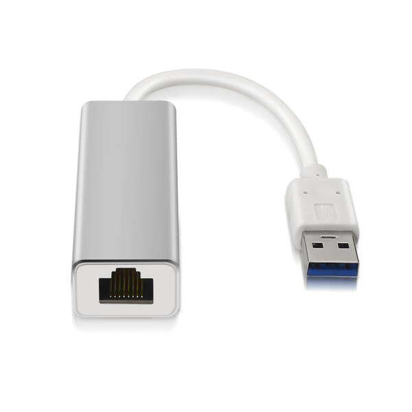 AISENS A106-0049 adattatore per inversione del genere dei cavi RJ-45 USB 2.0 Type-A Argento Bianco